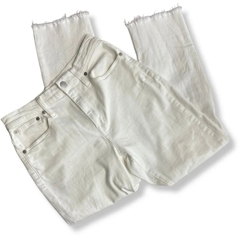 Madewell High-Rise Crop Boyjean – White - Picture 3 of 9